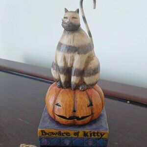 Jim Shore Heartwood Creek "Beware of Kitty" Halloween figurine